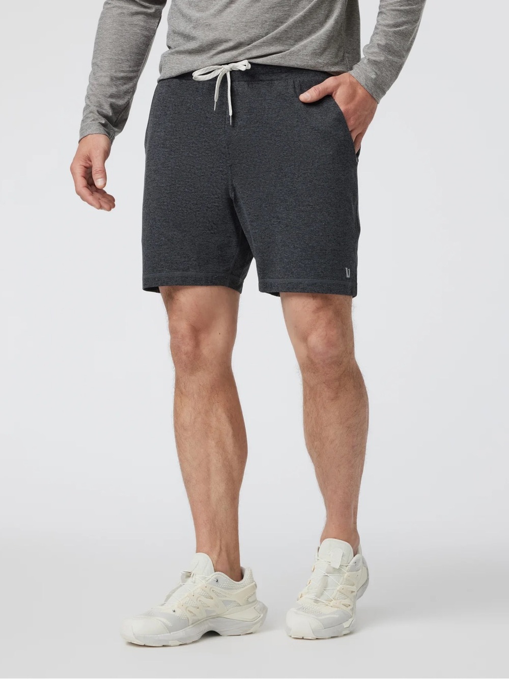 Vuori Charcoal Grey Athletic Drawstring Shorts